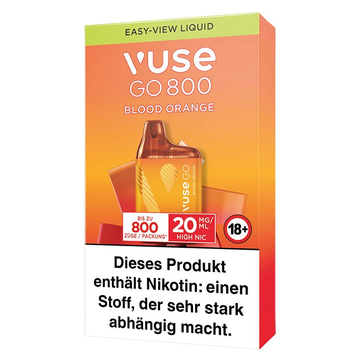 Vuse GO 800 Blood Orange 20 Mg Einweg E-Zigarette – Bild 2