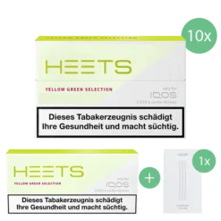 IQOS HEETS Yellow Green Stange (10er Packung) + IQOS Cleaning Sticks