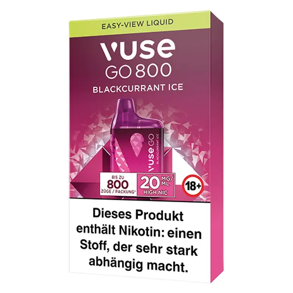 Vuse GO 800 Blackcurrant Ice 20 Mg Einweg E-Zigarette – Bild 2