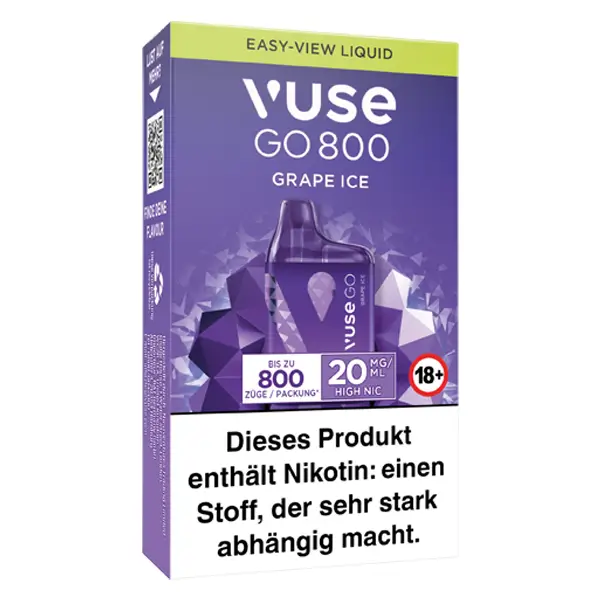 Vuse GO 800 Grape Ice 20 Mg Einweg E-Zigarette – Bild 3