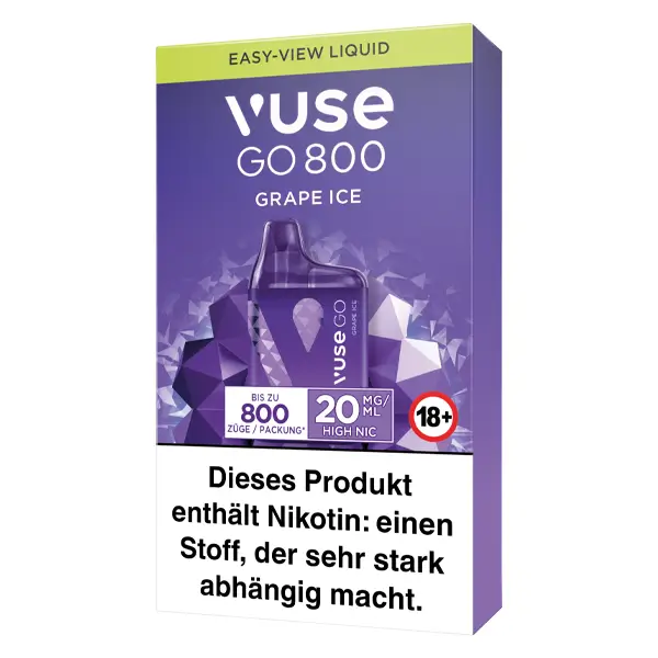 Vuse GO 800 Grape Ice 20 Mg Einweg E-Zigarette – Bild 2